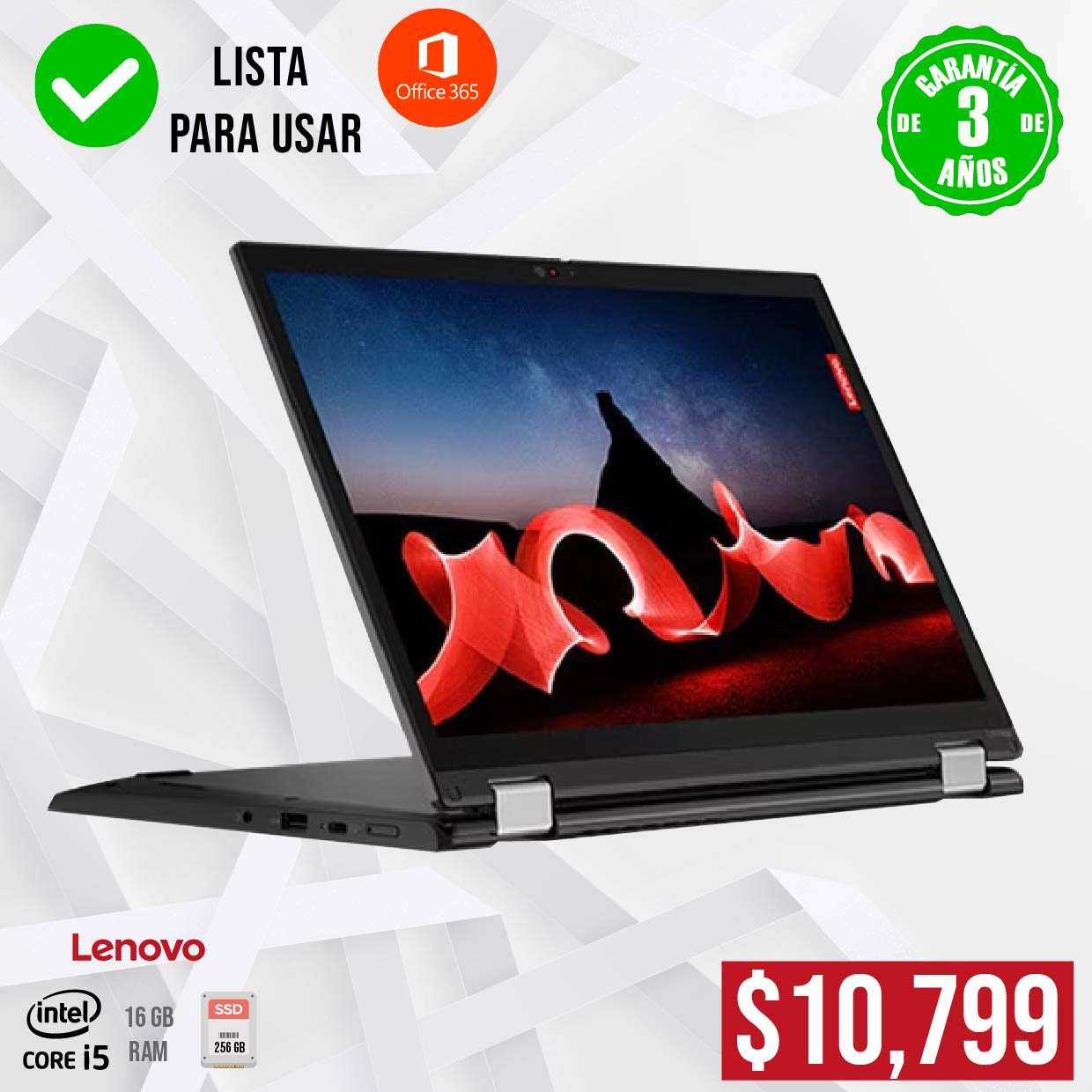 ° Laptop Lenovo Yoga Core i5, 16 gb, 256 gb SSD, 13.3" touch