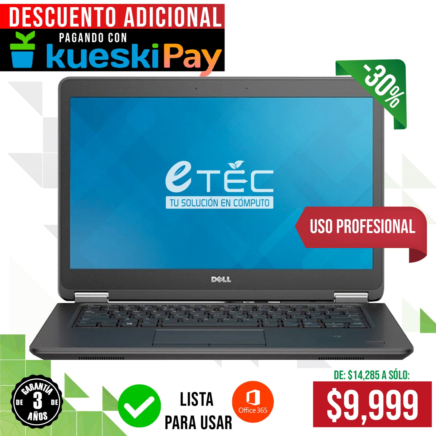 Impulsa Tu Éxito con tu Laptop Dell Core i7 con 16GB RAM + 500 gb SSD