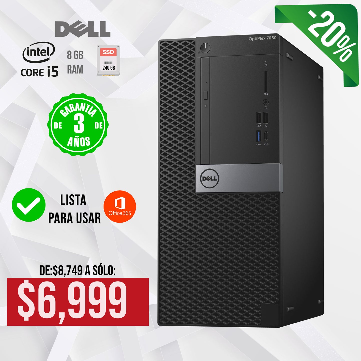 Rápida y Confiable: Dell i5, 256 GB SSD