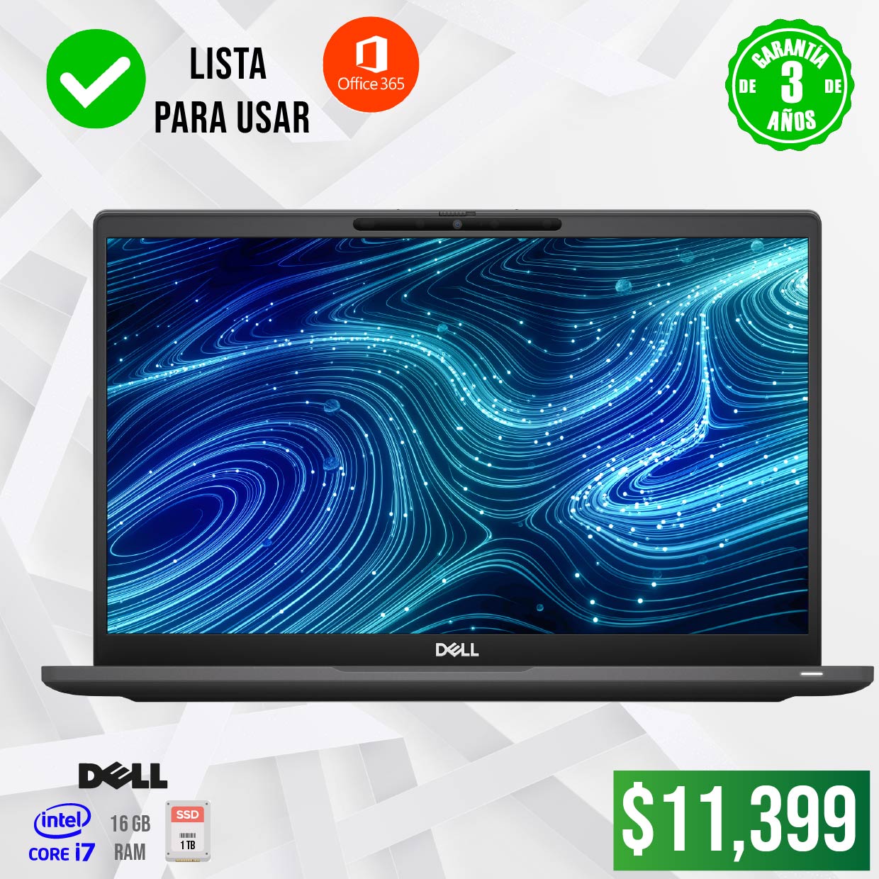 ° Laptop Dell core i7, 16 gb, 1 tb SSD, 13"