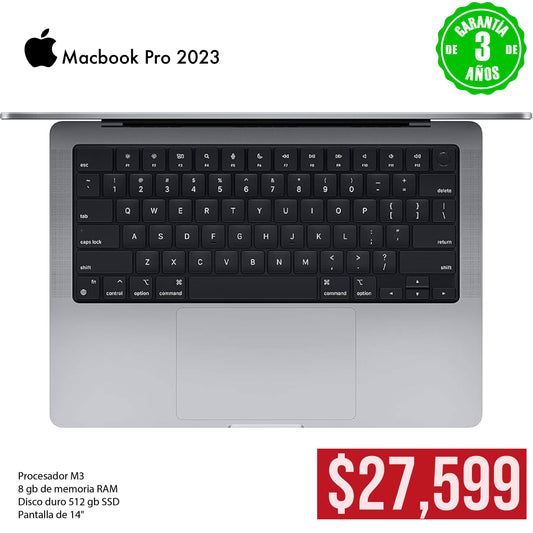 Macbook Pro M3, 8 gb RAM, 500 gb SSD, 14"