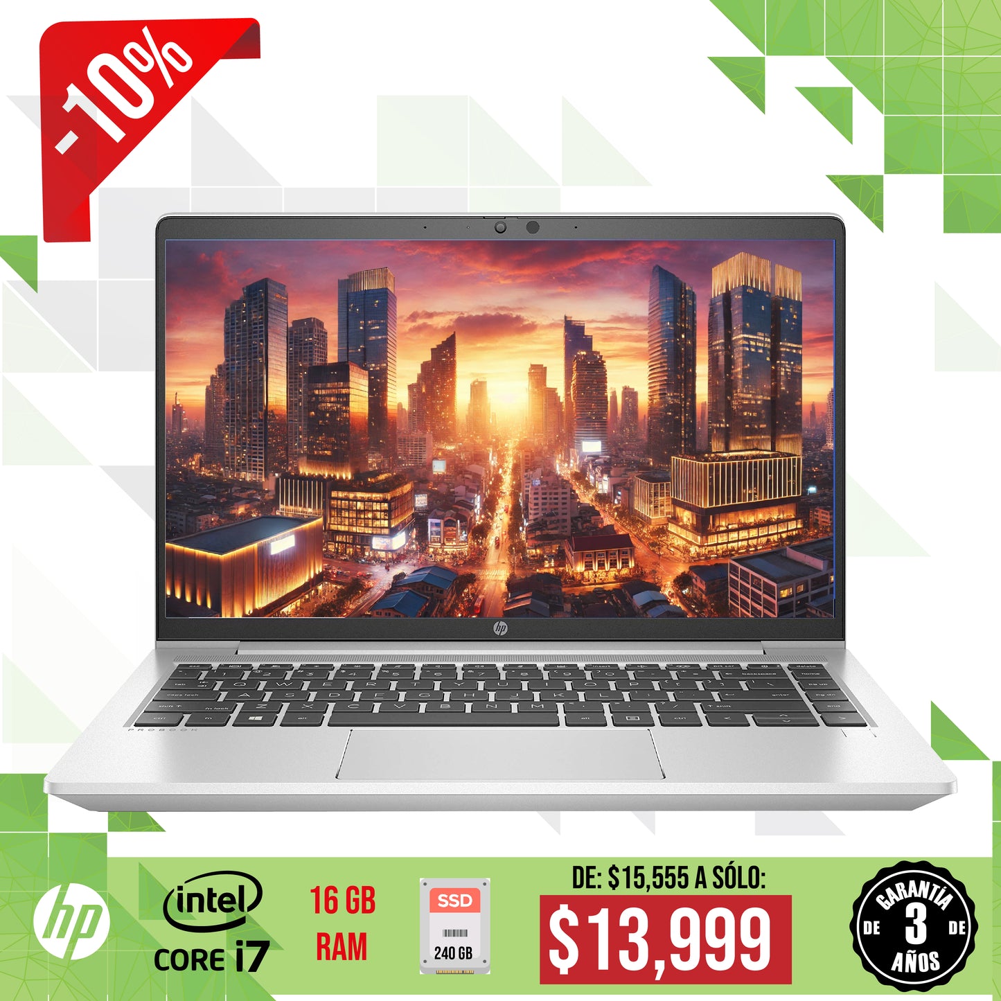 Laptop Hp 640, Core i7, 16 gb, 256 ssd, 14"