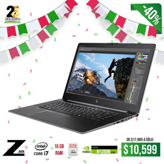 ° Laptop Zbook g3, Intel Core i7, 16 gb, 256 gb SSD, Nvidia 4 gb, 15.6"