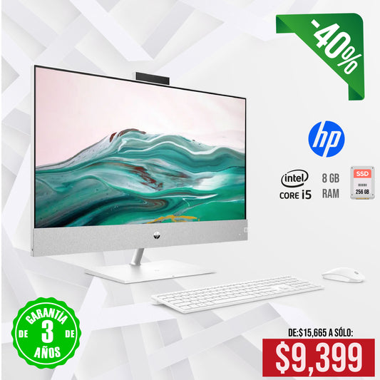 ° Computadora HP | Intel Core i5 | 8 GB RAM | SSD 256GB | 23.8" Touch