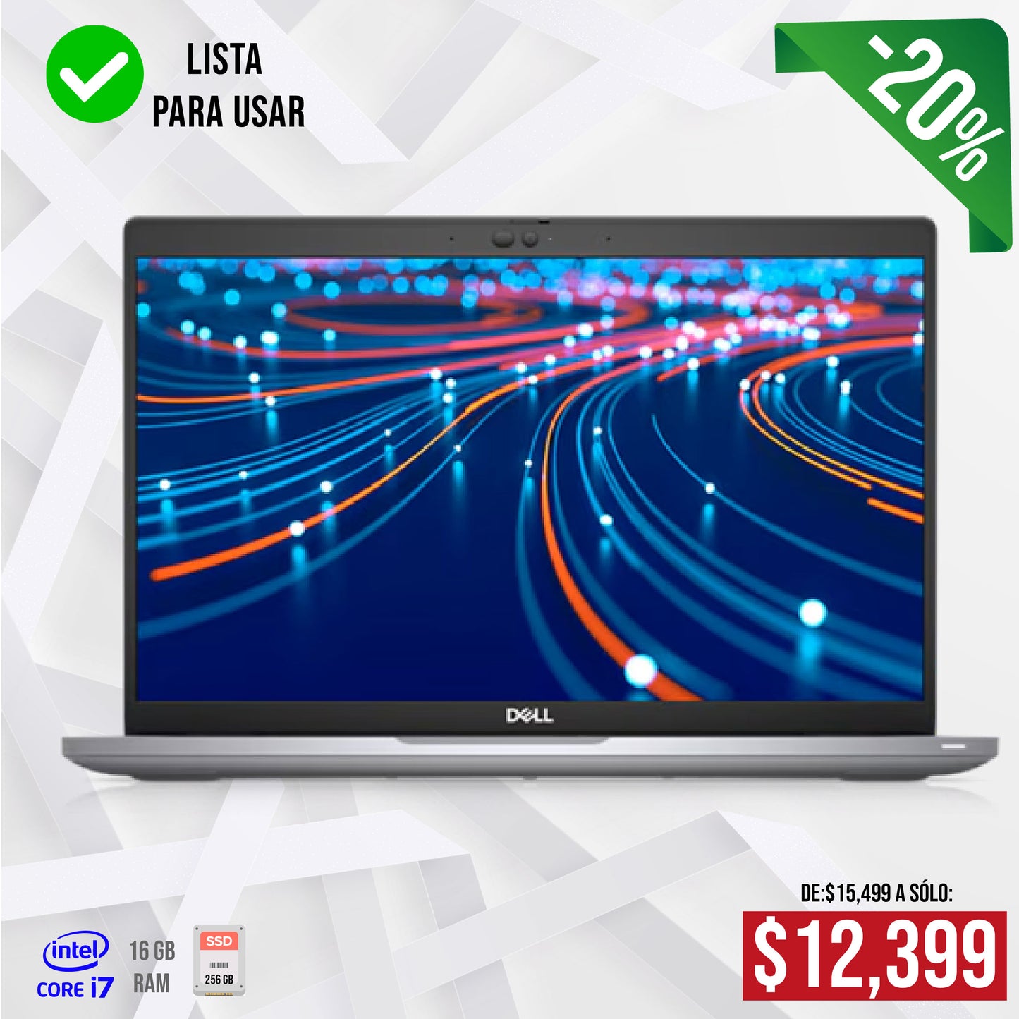 Laptop Dell Latitude 5420 | Core i7-1185G7 | 16 GB RAM | 256 GB SSD | Pantalla 14"