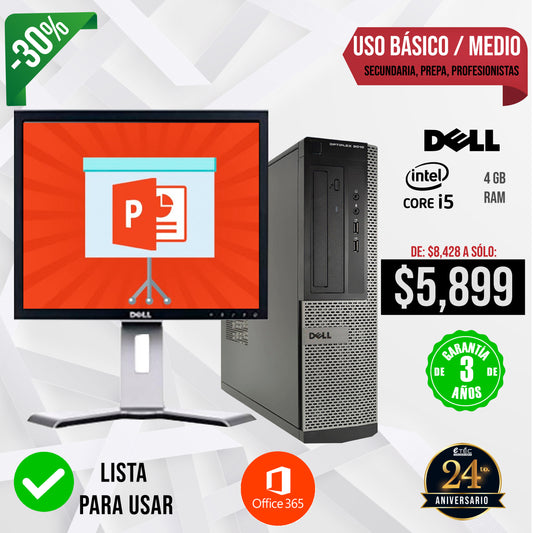 Intel i5, 4GB RAM, 250GB HDD: Funcional y Rápido