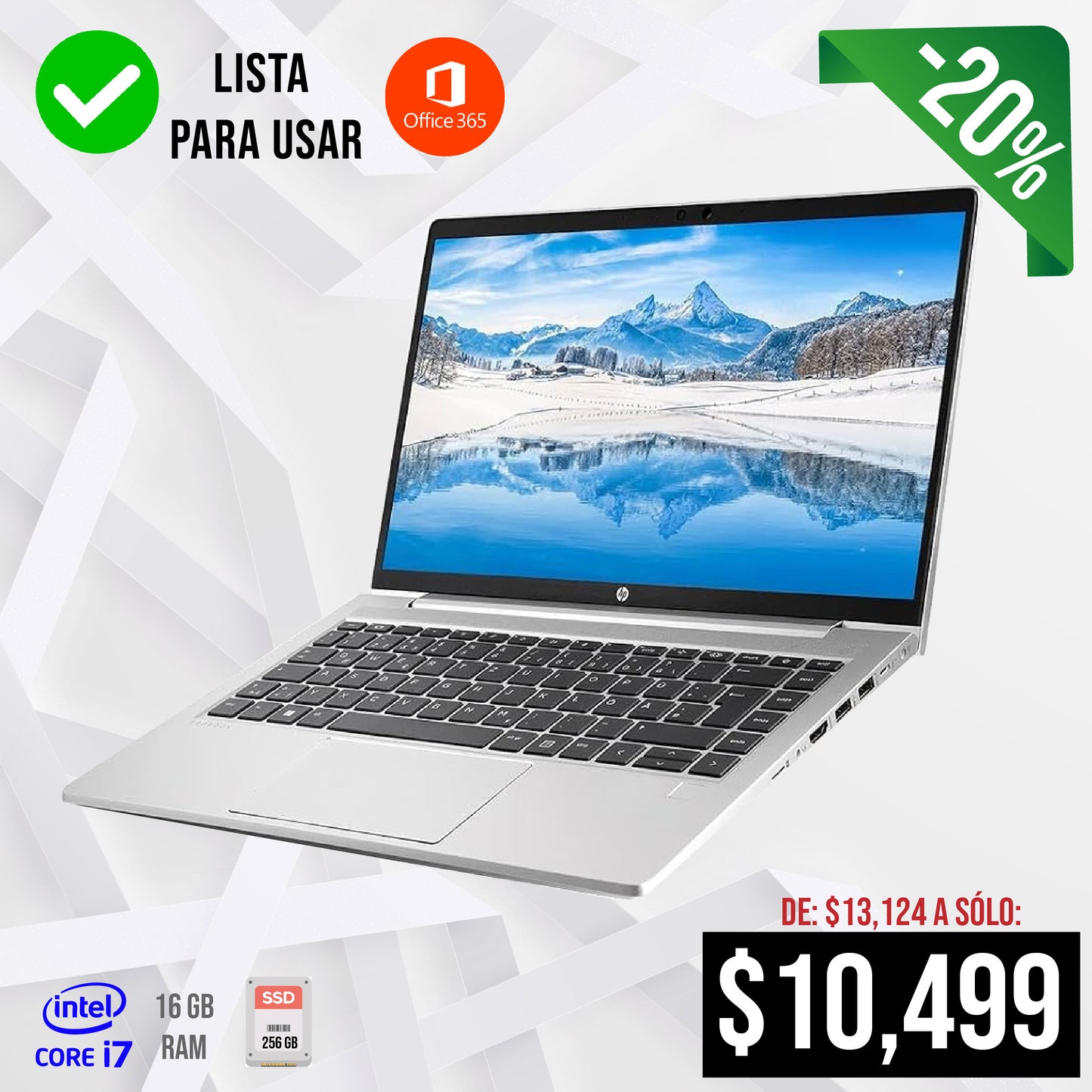 °Laptop HP ProBook 640 | Core i7 | 16 GB RAM | 256 GB SSD | Pantalla 14"