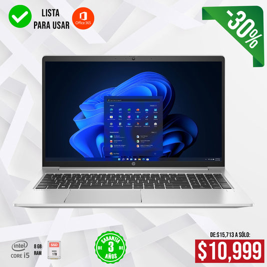 °Laptop HP ProBook 450 | Core i5 | 8 GB RAM | 1 TB SSD | Pantalla 15.6"
