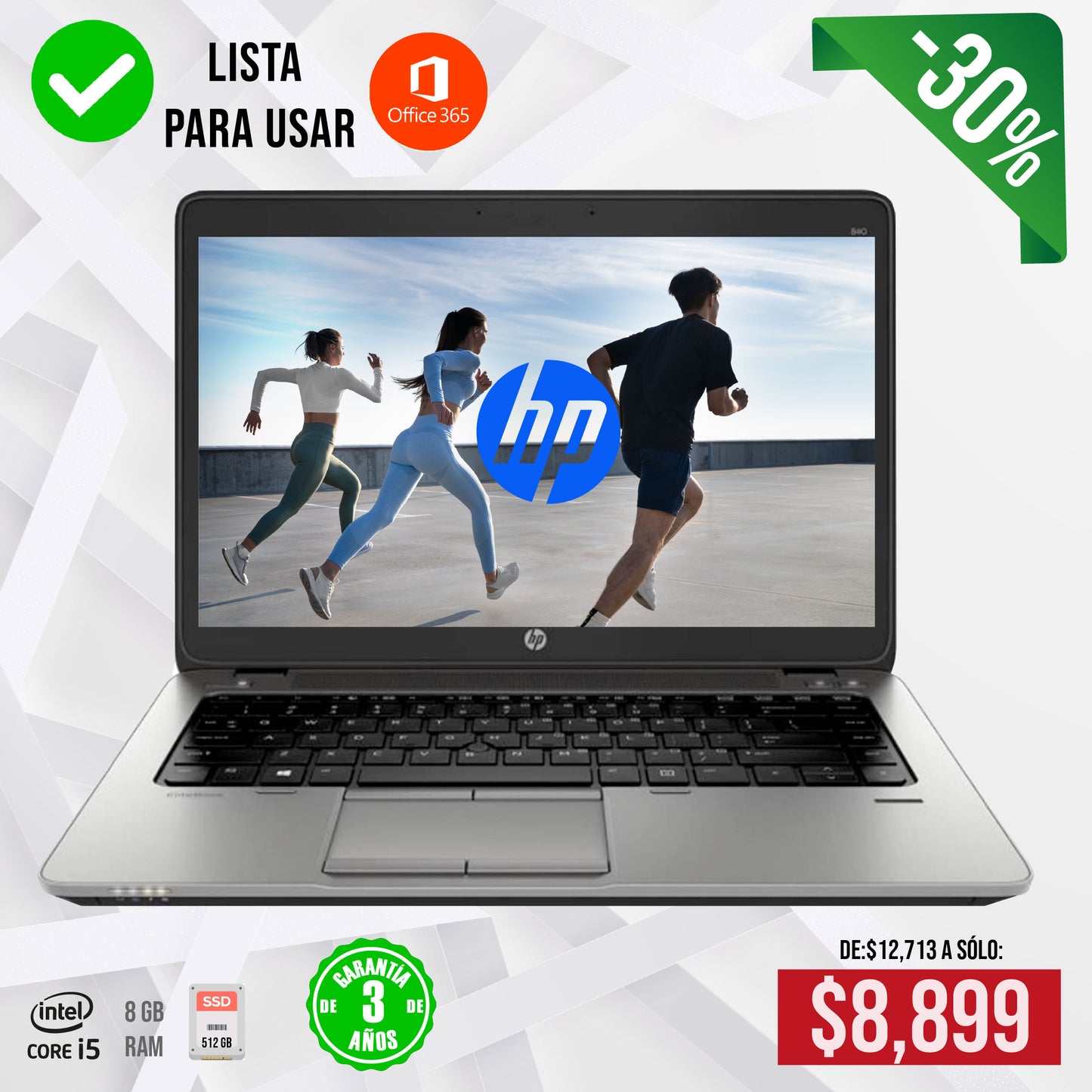 La laptop que se adapta a tu ritmo de vida: HP Core i5 + 16 Gb RAM + 500 SSD
