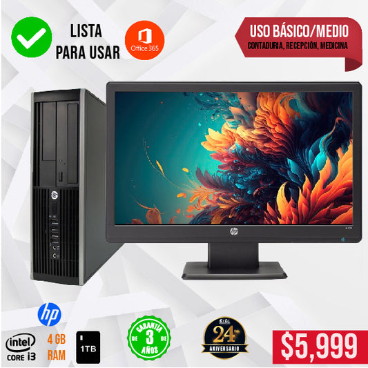 Core i3, 4GB RAM, 1TB HDD y 19": La computadora ideal para estudiantes y profesionales. ¡Aceptamos Kueski Pay y Mercado Crédito!