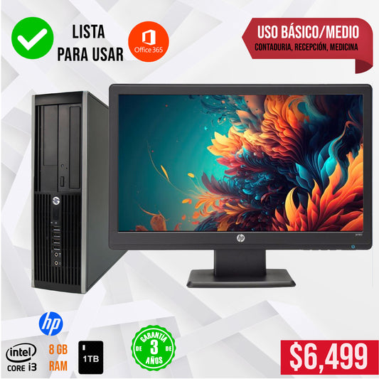 Core i3, 8GB RAM, 1TB HDD y 19": La computadora ideal para estudiantes y profesionales. ¡Aceptamos Kueski Pay y Mercado Crédito!