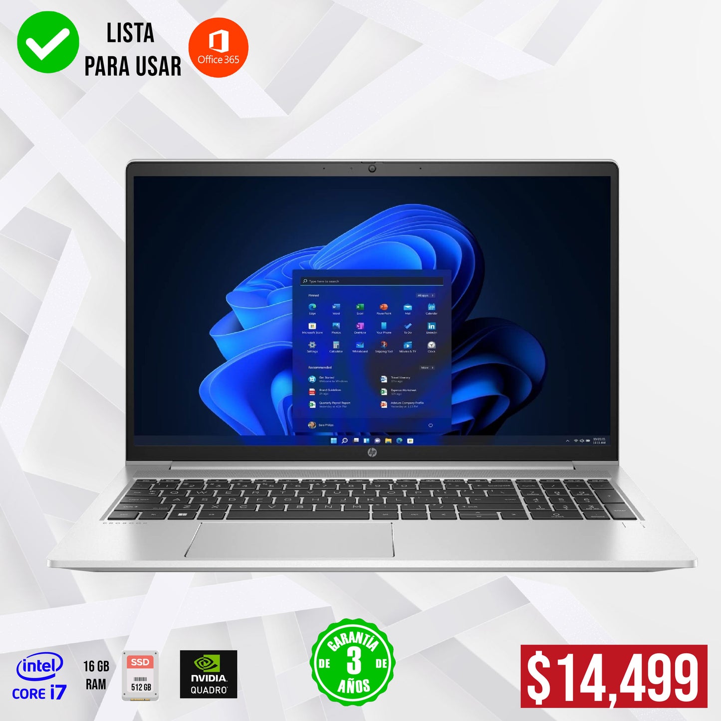 Laptop HP ZBook | Core i7 | 16 GB RAM | 512 GB SSD | Quadro 4 GB | 15.6"